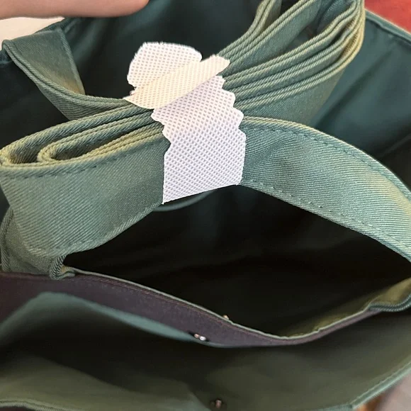 PRADA Beauty Forest Green Tote Bag with Strap & Dust Bag NEW!! - Picture 7 of 16